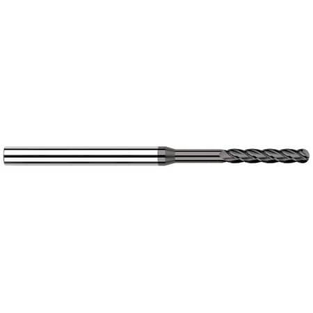 Harvey Tool 1/16 Cutter dia. x 5/16 x 1/2 in. Reach Carbide Ball End Mill, 4 Flutes, CVD dia.mond 9m 745862